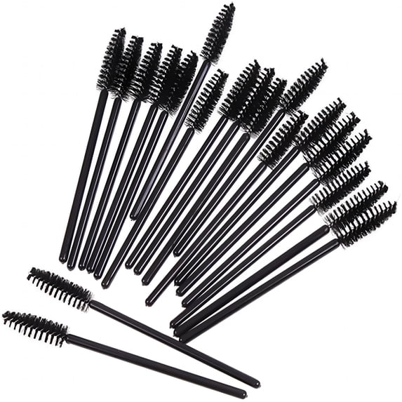 RAGUPEL 2026 New Lot of 200Pcs Eyelash Eye Lashes Black Disposable Mascara Wand Brush Spoolies Makeup, for Makeup Application, Eyelash Grooming, Beauty Salons, Personal Use, Makeup Artists