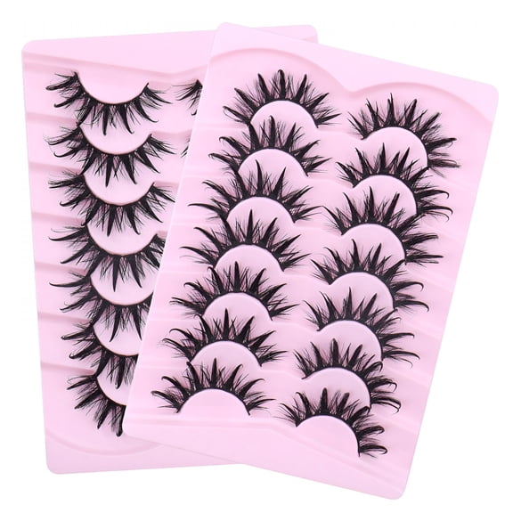 RAGUPEL 2026 New Manga Lash Clusters 7Pairs Eyelash Extension Kit Natural Look 3D Fluffy Curly False Lashes Comfortable Lightweight for Makeup,Party,Daily Wear,Special Occasions