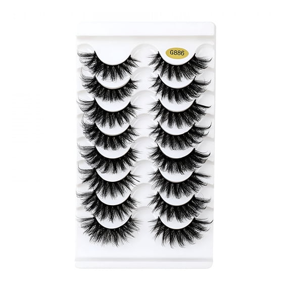 RAGUPEL 2026 New Mega Volume Lashes 253 False Eyelashes Fluffys 8D Lashes Cat-Eye Wispy Lashes 8 Pairs Pack Dramatic Long Thick Volume Eye Lashs Multipacks