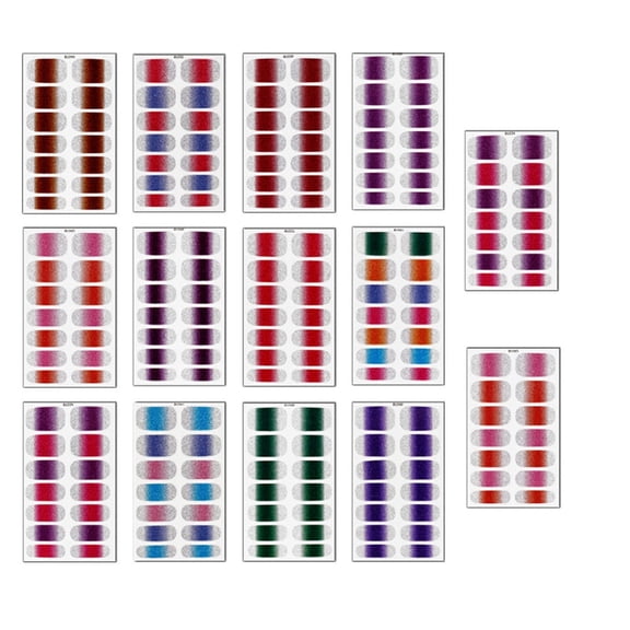RAGUPEL 2026 New Nail Sticker 14Pcs Gradient Gel Nail Sticker Romantic Valentine'S Day Nail Sticker Nail Enhancement for Home Use Salon Diy Manicure