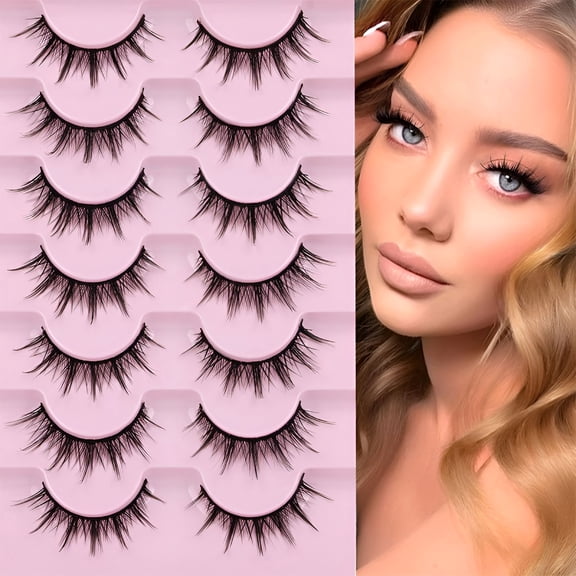 RAGUPEL 2026 New Natural Look False Eyelashes 3D Volume Wispy Spiky Anime Style Lightweight Reusable Anime Lashes