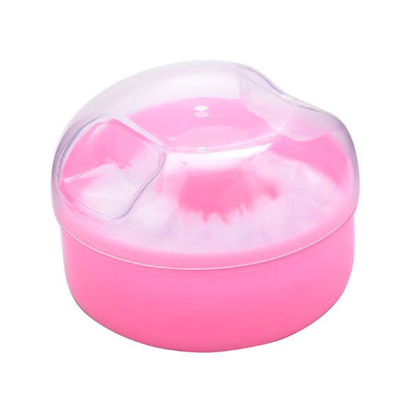 RAGUPEL Plastic After-Bath Powder Puff Box Bottle Kit Empty Refillable Face Body Talcum Powder Container Storage Jar Pot Vials Dispenser for Home Or Travel