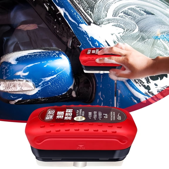 RAGUPEL 2026 New Powerful Windshield Cleaner&Oil Film Remover-Car Glass Cleaning Mouse,Auto Interior Exterior Glass Wiper Cleaning Kit,Quickly and Easily Restore Glass Clarity
