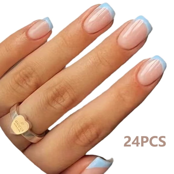 RAGUPEL 2026 New Press on Nails Short,Elegant French Macaron Design Fake Nails,Almond Nail Tips Stylish Shape Almond Nail Tips,Versatile All Occasions Press on Nails Kit,Style1