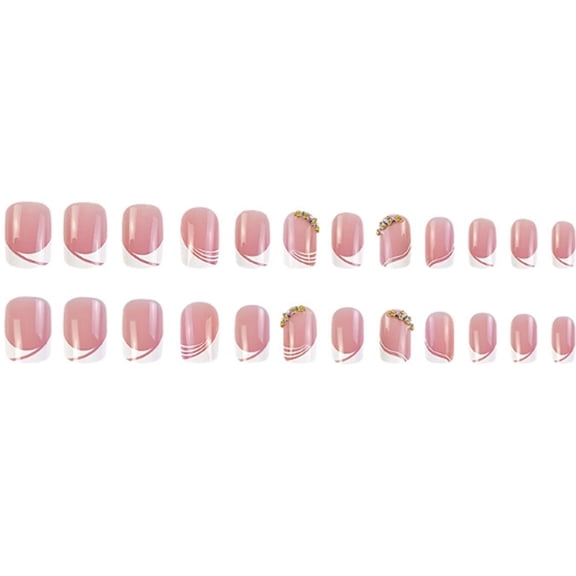 RAGUPEL 2026 New Press on Nails Short Elegant French Style Press on Nails Kit Thin Design Long-Lasting Almond Nail Tips Style10 for Daily Wear Special Occasions Events Quick Manicures