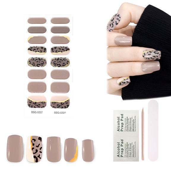 RAGUPEL 2026 New Semi Cured Gel Nail Polish Strips Gel Nail Full Wraps Strips, Uv/Led Lamp Required Nail Wrap, Pedicure Semi Cured Gel Nail Strips, Starter Kits Gel