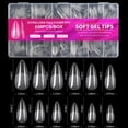 thumbnail image 1 of RAGUPEL 2026 New Short Almond Gel Nail Tips, 600 Pcs Pre-Filed Short Nail Tips Almond Shape Half Matte Press on Nails 12 Sizes Full Cover Clear Fake Nails for Extension Home Diy Salon with Box, 1 of 7