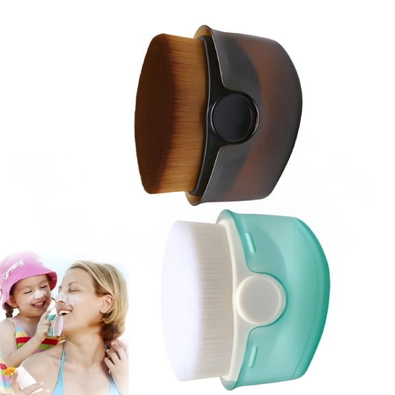 RAGUPEL 2026 New Sunscreen Applicator, Sunscreen Applicator for Kids, 2-Pack Sunscreen Brush Set with Protective Cap for Beach, Pool, Travel