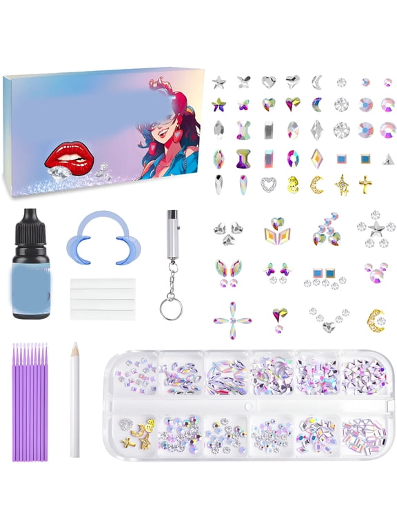 2026 New Tooth Gem Kit,DIY Crystals Jewelry Kit for Teeth Gems,Professional Fashionable Tooth Gems Starter Set with Tooth Gem Glue for Beauty Experiment