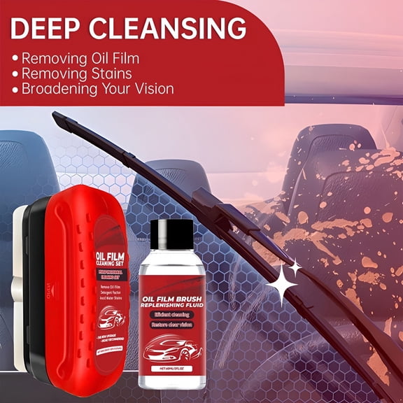 RAGUPEL 2026 New Windshield Washer Fluid for Cars Car Window Cleaner 180Ml All-In-One Kit,Removes Oil Stains,Fog&Water Marks,Safe for Windshields Mirrors Sunroofs Window Washer Fluid