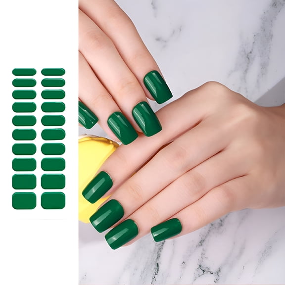RAGUPEL 20Pcs Adhesive Full Wrap Semi Cured Gel Nail Polish Strips UV/LED Lamp Require
