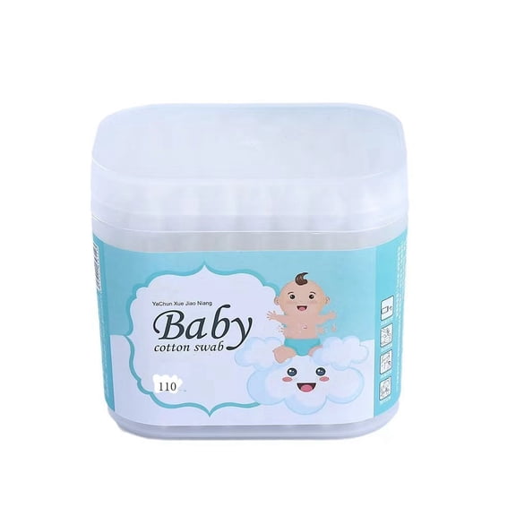 RAGUPEL 216Pcs Safety Cotton Swabs,Baby Cottonbuds Large Tip with Paper Stick Suitable for Newborn,Kids 108 Count(Pack of 2) Baby Qtips