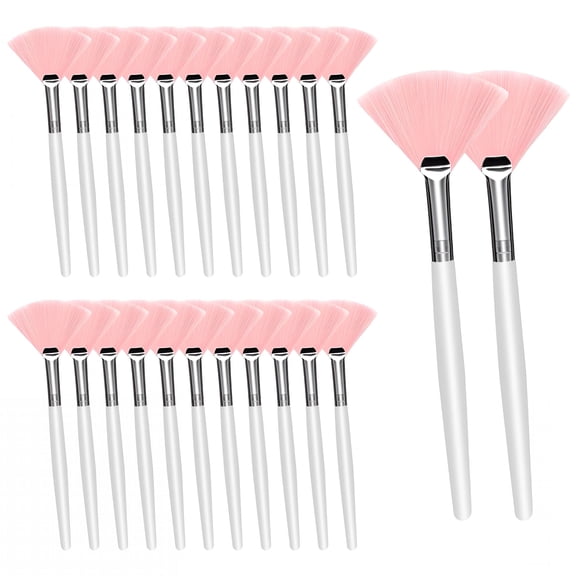 RAGUPEL 24 Pack Facial Fan Brushes, Soft Face Mask Applicator for Esthetician Spa, Reusable Makeup Tool for Sensitive Skin, Individually Packaged Skincare Beauty Gift for Women