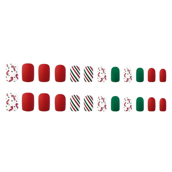 RAGUPEL 2026 New 24 Pcs Acrylic Press on Nails Exquisite Patterns Kids Press on Nails Comfortable & Barely Noticeable Instant Application for Party Daily Play Short Nail Tips Style7