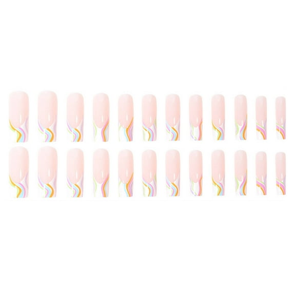 RAGUPEL 24 Pcs Acrylic Press on Nails,Instant Application Press on Nails Christmas,Quick & Easy Application Reduces Air Bubbles Short Square Press on Nails,Style60