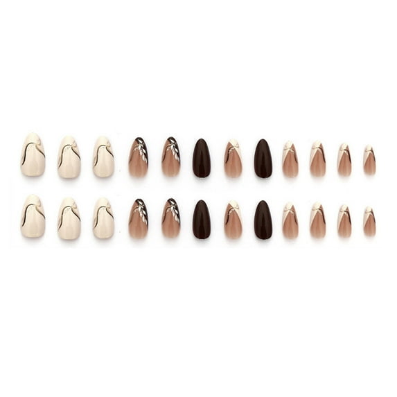 RAGUPEL 24 Pcs Nails Press Ons Easy and Quick Nail Tip Premium Materials Long-Lasting Short Nail Tips Combination