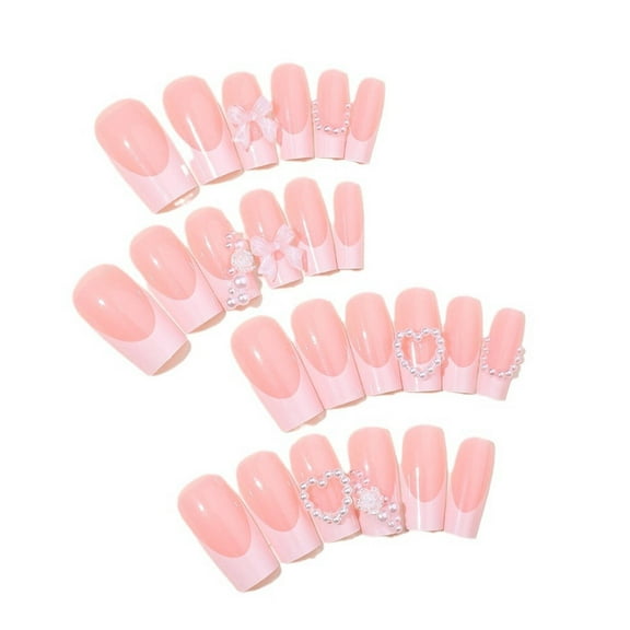 RAGUPEL 24 Pcs Nails Press Ons Gentle on Nails Kids Press on Nails Safe and Healthy Multiple Sizes Available Nail Tips Square Combination