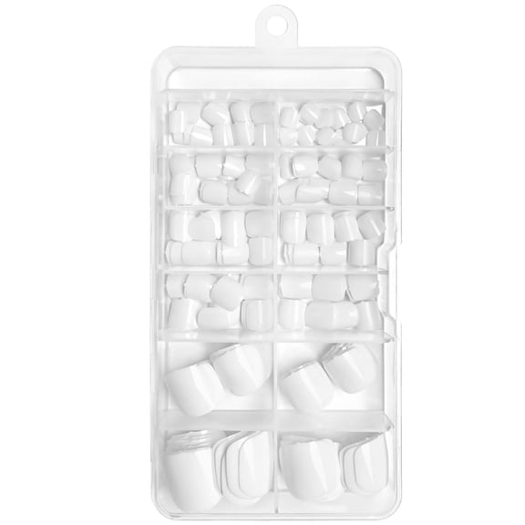 RAGUPEL 240Pc White Press on Toenails Women Fake Toe Nails with Glue Tabs, White Fake Toenails Press on Toe Nails Glue on Toenails Acrylic Toe Nail Tip Artificial False Toenails for Women Girls