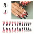 thumbnail image 1 of RAGUPEL 24Pcs Glue on Nails for Women,Cherry Pattern Stiletto Press on Nails,Glossy Design Presson Nails for Women,Nails Press on for Party,Daily Life,Taking Pictures,Dating,Style1, 1 of 7