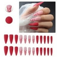 thumbnail image 1 of RAGUPEL 24Pcs Glue on Nails for Women,Cherry Stiletto Press on Nails,Matte Surface Nail Press Ons,Cute Nails for Parties,Gatherings and Photo Shoots,Style2, 1 of 7