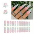 thumbnail image 1 of RAGUPEL 24Pcs Glue on Nails for Women,Colorful Patterns Square Press on Nails,Matte Presson Nails for Women,Long Press on Nails for Photography,Red Carpet and Stage,Style3, 1 of 7