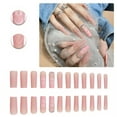 thumbnail image 1 of RAGUPEL 24Pcs Glue on Nails for Women,Crystal Embellished Square Nail Tips,Hand-Painted Lines Press on Nails Summer,Cute Nails for Dating,Party,Taking Pictures,Daily Life,Style3, 1 of 7
