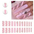 thumbnail image 1 of RAGUPEL 24Pcs Glue on Nails for Women,Crystal Embellished Square Nails,Heart Pattern Cute Press on Nails,Long Press on Nails for Daily Life,Dating,Party,Taking Pictures,Style2, 1 of 7