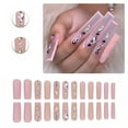 thumbnail image 1 of RAGUPEL 24Pcs Glue on Nails for Women,Diamond-Accented Nail Tips Square,Uncluttered Style Stick on Nails for Women,Long Nails for Daily Life,Gatherings and Photo Shoots,Style1, 1 of 7