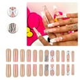 thumbnail image 1 of RAGUPEL 24Pcs Glue on Nails for Women,Diamond-Accented Square Nail Tips,3D Bowknot Press on Nails Long,Fake Nails with Designs for Dating,Party,Taking Pictures,Daily Life,Style2, 1 of 7