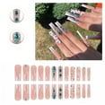 thumbnail image 1 of RAGUPEL 24Pcs Glue on Nails for Women,Diamond-Accented Square Nail Tips,3D Flower Cute Press on Nails,Long Press on Nails for Daily Life,Photo Shoots,Dating and Gatherings,Style2, 1 of 7