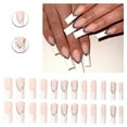 thumbnail image 1 of RAGUPEL 24Pcs Glue on Nails for Women,Diamond-Accented Square Nail Tips,Glossy Finish Best Press on Nails,False Nails for Daily Life,Gatherings and Photo Shoots,Style3, 1 of 7
