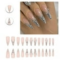 thumbnail image 1 of RAGUPEL 24Pcs Glue on Nails for Women,Diamond-Accented Stiletto Press on Nails,Fresh and Elegant Cute Nails,Fake Nails with Designs for Dating,Party,Taking Pictures,Daily Life,Style3, 1 of 7