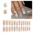 thumbnail image 1 of RAGUPEL 24Pcs Glue on Nails for Women,Diamond Press on Nails French Tip,3D Hollow Butterfly Square Nails,Press on Nails Long for Photography,Red Carpet and Stage,Style2, 1 of 7