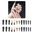 thumbnail image 1 of RAGUPEL 24Pcs Glue on Nails for Women,Hand Drawn Butterflies Coffin Press on Nails,Matte Design Nails Press Ons,Press on Nails Long for Party,Daily Life,Taking Pictures,Dating,Style1, 1 of 7