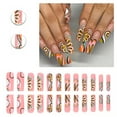 thumbnail image 1 of RAGUPEL 24Pcs Glue on Nails for Women,Hand-Drawn Lines Square Press on Nails,Colorful Heart Presson Nails for Women,Press on Nails Long for Dating,Party,Taking Pictures,Daily Life,Style3, 1 of 7