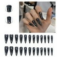 thumbnail image 1 of RAGUPEL 24Pcs Glue on Nails for Women,Hand-Drawn Lines Stiletto Press on Nails,Gold Sequins Best Press on Nails,Cute Nails for Daily Life,Dating,Gatherings and Photo Shoots,Style2, 1 of 7