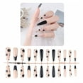 thumbnail image 1 of RAGUPEL 24Pcs Glue on Nails for Women,Hand-Painted Flowers Press on Nails Coffin,Glossy Nails Press On,Full Cover Nail Tips for Daily Life,Photo Shoots,Dating and Gatherings,Style3, 1 of 7