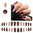 thumbnail image 1 of RAGUPEL 24Pcs Glue on Nails for Women,Hand-Painted Leaves Stiletto Press on Nails,Glossy Finish Stick on Nails,Cute Nails for Daily Life,Dating and Gatherings,Style2, 1 of 7
