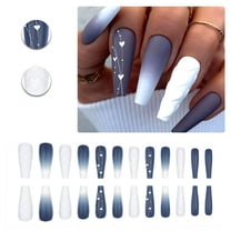 RAGUPEL 24Pcs Glue on Nails for Women,Hand-Painted Love Pattern Coffin Press on Nails,Matte Finish Stick on Nails for Women,Cute Press on Nails for Dating,Party,Taking Pictures,Daily Life,Style2