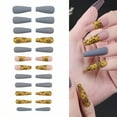 thumbnail image 1 of RAGUPEL 24Pcs Glue on Nails for Women,Hand-Painted Pattern Press on Nails Coffin,Matte Finish Cute Nails,Fake Nails for Parties,Gatherings and Photo Shoots,Style3, 1 of 7