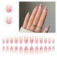 thumbnail image 1 of RAGUPEL 24Pcs Glue on Nails for Women,Heart Design Press on Nails Almond,Pink Color Nail Tips Square,Nails Press on for Daily Life,Dating and Gatherings,Style2, 1 of 7