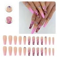 thumbnail image 1 of RAGUPEL 24Pcs Glue on Nails for Women,Rhinestone-Studded Coffin Nails Tips,Hand-Drawn Flowers Cute Press on Nails,False Nails for Parties,Gatherings and Photo Shoots,Style3, 1 of 7