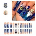 thumbnail image 1 of RAGUPEL 24Pcs Glue on Nails for Women,Rhinestone-Studded Press on Nails Square,Crystal 3D Butterfly Nails Press On,Long Press on Nails for Dating,Party,Taking Pictures,Daily Life,Style3, 1 of 7
