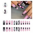 thumbnail image 1 of RAGUPEL 24Pcs Glue on Nails for Women,Rhinestone-Studded Square Nail Tips,Hand-Painted Spider Pattern Fake Nails,Cute Press on Nails for Daily Life,Dating,Party,Taking Pictures,Style2, 1 of 7