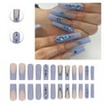 thumbnail image 1 of RAGUPEL 24Pcs Glue on Nails for Women,Rhinestone-Studded Square Nail Tips,Matte Surface Nail Press Ons,Long Nails for Daily Life,Dating,Gatherings and Photo Shoots,Style3, 1 of 7