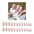 thumbnail image 1 of RAGUPEL 24Pcs Glue on Nails for Women,White French Tip Press on Nails,Diamond-Accented Almond Shaped Press on Nails,Cute Press on Nails for Photoshoots,Stage Or Red Carpet,Style1, 1 of 7
