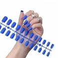 thumbnail image 1 of RAGUPEL 24Pcs Glue on Nails for Women,Blue Short Press on Nails for Women,Matte Finish Stick on Nails,Nail Press Ons for Daily Life,Style1, 1 of 6