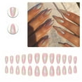 thumbnail image 1 of RAGUPEL 24Pcs Glue on Nails for Women,Gradient Style Almond Nails,Glossy Nail Tips Square,Stick on Nails for Women and Girls,Style3, 1 of 7