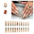 thumbnail image 1 of RAGUPEL 24Pcs Glue on Nails for Women,Leopard Print Nail Tips Square,3D Cherries Press on Nails Long,Presson Nails for Women and Girls,Style1, 1 of 7