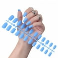 thumbnail image 1 of RAGUPEL 24Pcs Glue on Nails for Women,Light Blue Short Nail Tips,Matte Surface Press on Nails Long,Stick on Nails for Women for Daily Life,Style3, 1 of 7